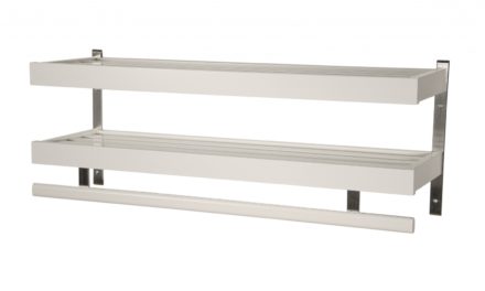 FURBO Nadja – dobbelt hattehylde, 80 cm. Hvid