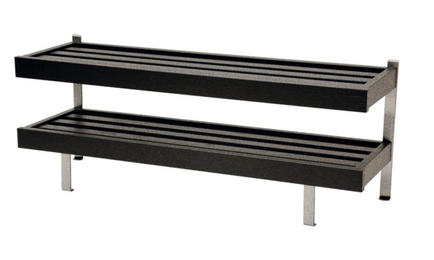 FURBO Nadja – dobbelt skohylde, gulvmodel, 50 cm. Sort