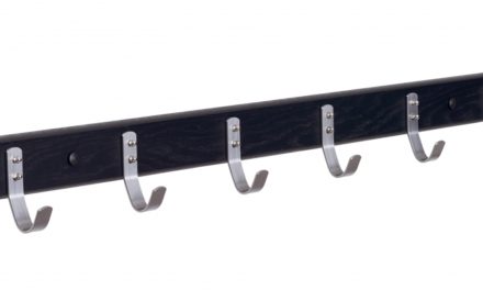 Ricky – knagerække, 88 cm. Sort