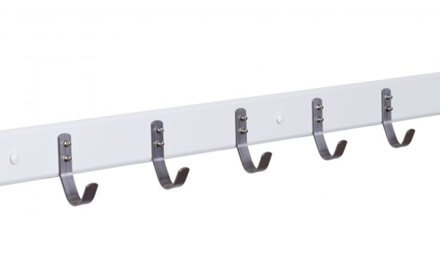 FURBO Ricky – knagerække, 120 cm. Hvid