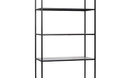 HÜBSCH Sort metal reol m/5 hylder