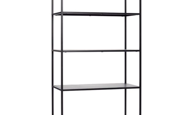 H&Uuml;BSCH Sort metal reol m/5 hylder