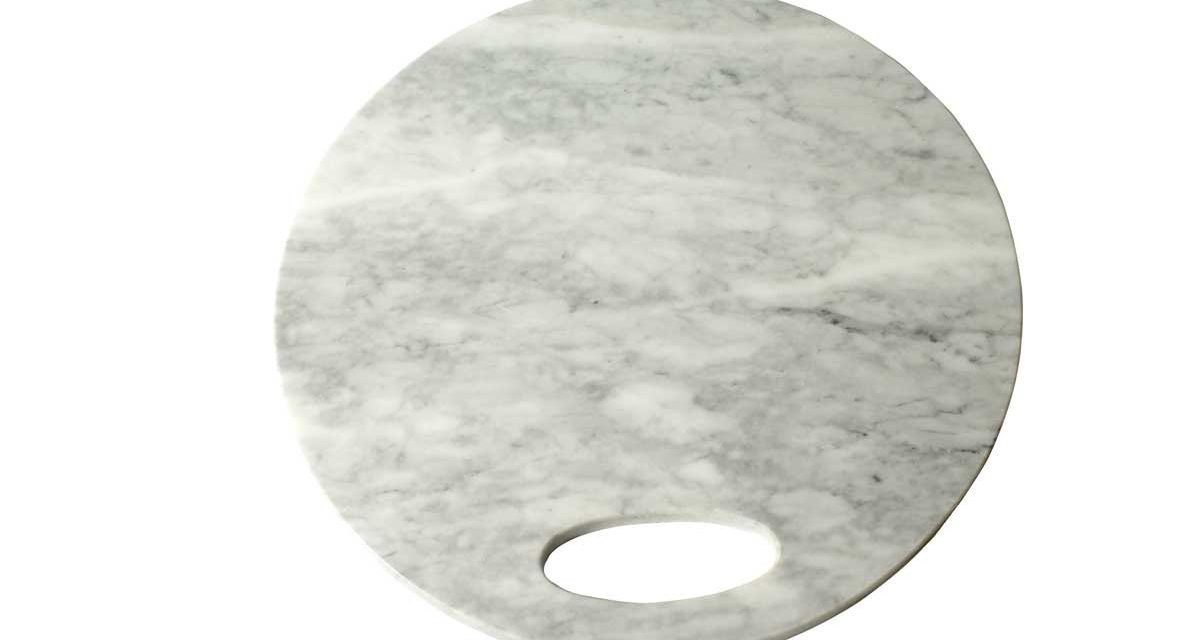 Marmor skærebræt grå.