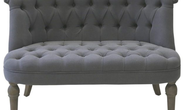 CHIC ANTIQUE Fransk sofa i hørstof 2 pers.