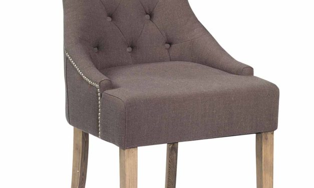 Stella spisebordsstol – Gråt stof, m. hvide ben