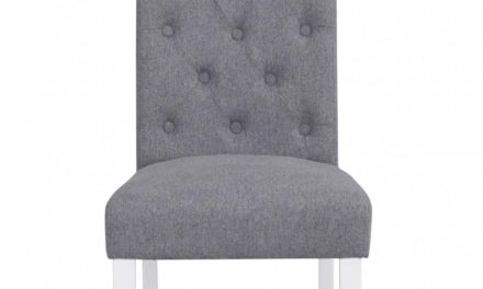 Indra spisebordsstol – lysegrå/hvid