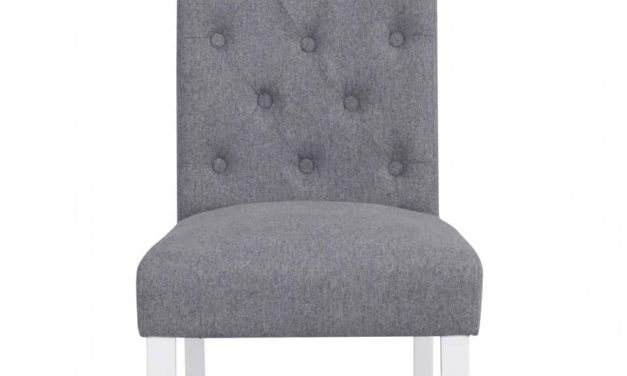 Indra spisebordsstol – lysegrå/hvid