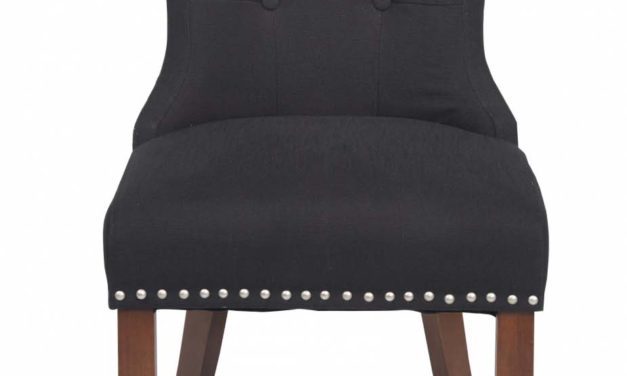 Adele spisebordsstol – sort stof m. træben