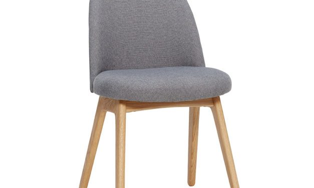 H&Uuml;BSCH Mørkegrå stol m/træben