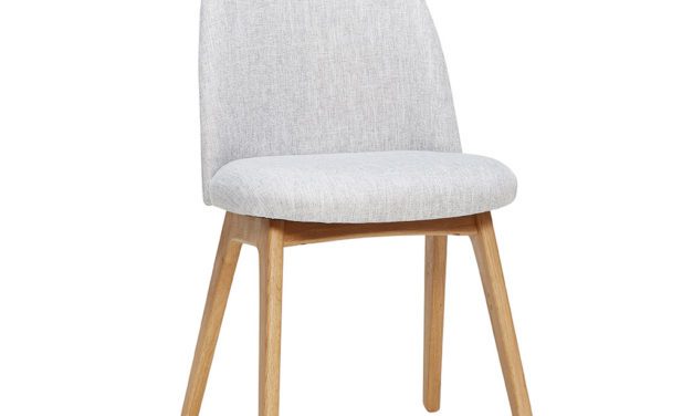 H&Uuml;BSCH Lysegrå stol m/træben