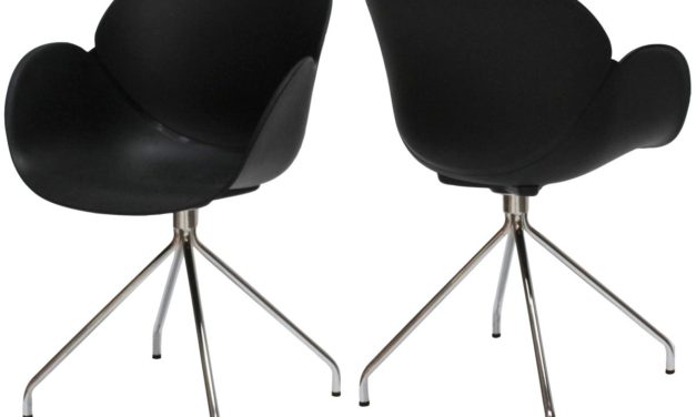 CANETT Oliver spisebordsstol m. armlæn – Sort