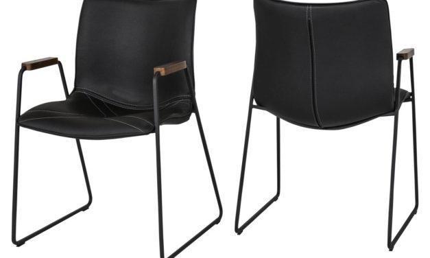 CANETT Johan spisebordsstol m. armlæn – Sort