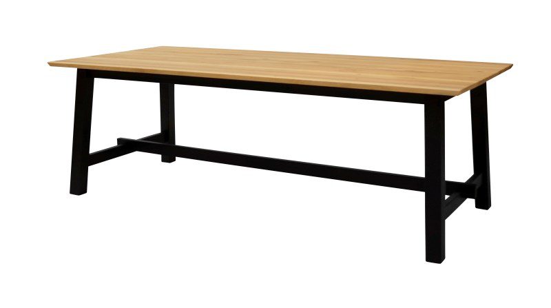 ELLI spisebord, Natur/Sort