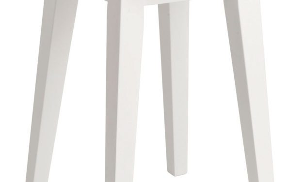 Confetti skammel – hvidt birk