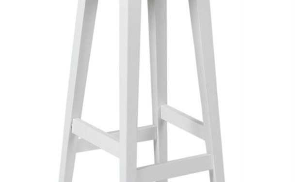 Confetti barstol – hvidlakeret birk