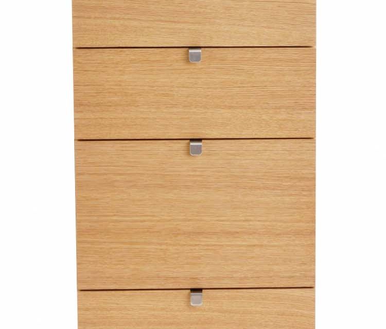 Confetti kommode – olieret eg, smal m. 5 skuffer