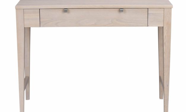 Confetti konsolbord – hvidpigmenteret eg, m. skuffe