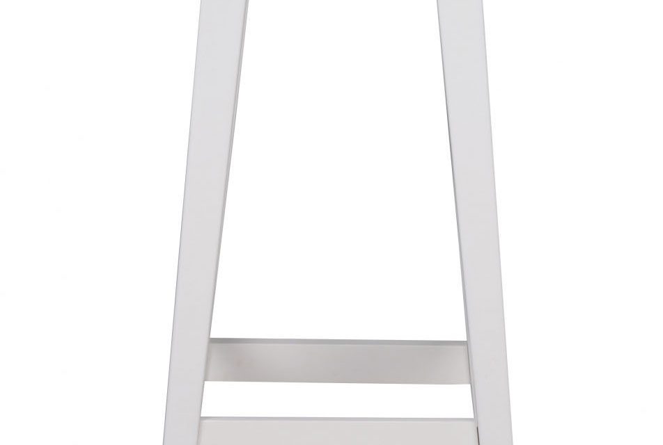 Metro taburet – hvid træ, høj