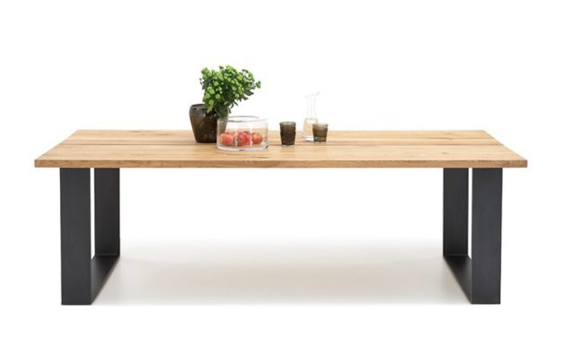 BODAHL Woodstock plankebord – 2-delt bordplade, m. udtræk 240 x 100 cm U-ben