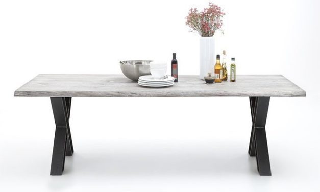 BODAHL Woodstock plankebord – bark kant, m. udtræk 220 x 100 cm X-ben