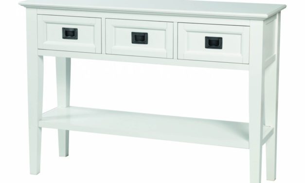 Koster konsolbord – hvid m. 3 skuffer
