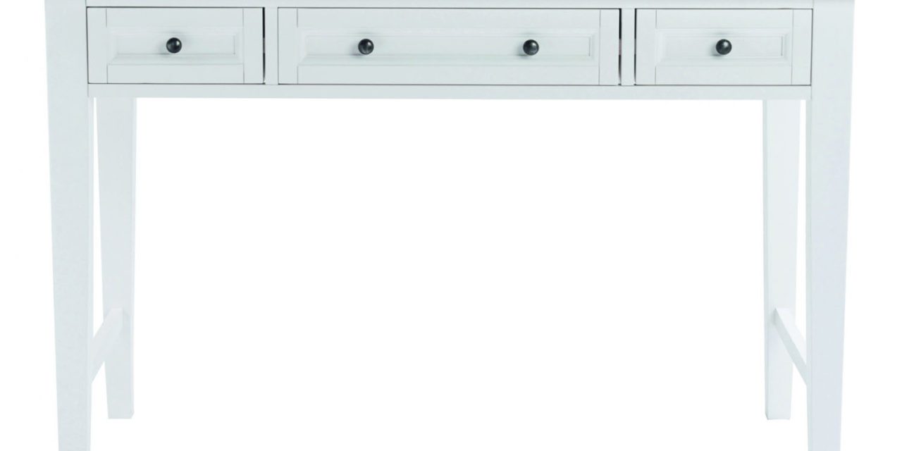 Koster skrivebord – hvid m. 3 skuffer