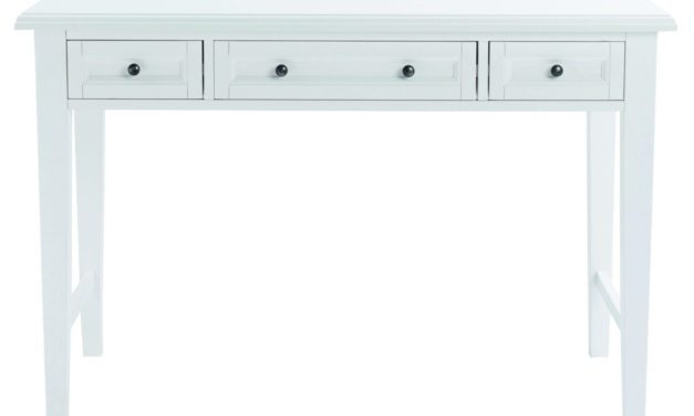 Koster skrivebord – hvid m. 3 skuffer