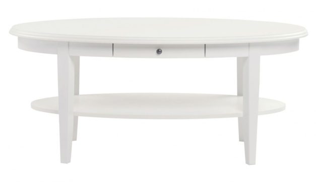Koster sofabord – hvid, oval (120×65)