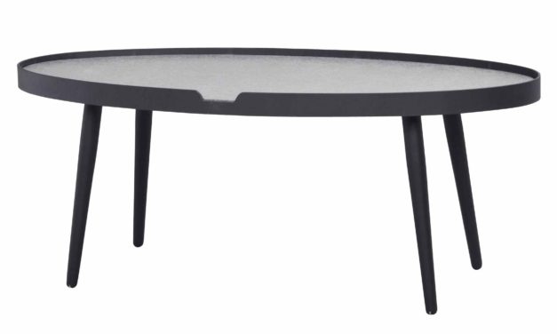 Pebble sofabord – Sortlakeret træ, oval