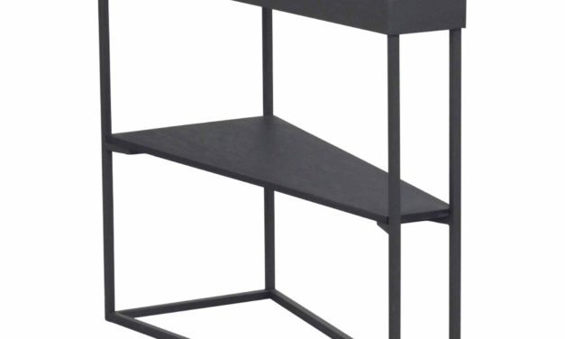 Rowico Pebble sidebord i flot fiberbeton og metal