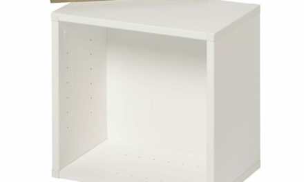 MANIS-H Lille reol – hvid kvadratisk, til væg eller gulv
