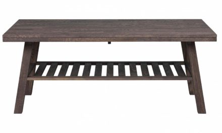 Brooklyn sofabord – røget eg m. 1 hylde (130×75)
