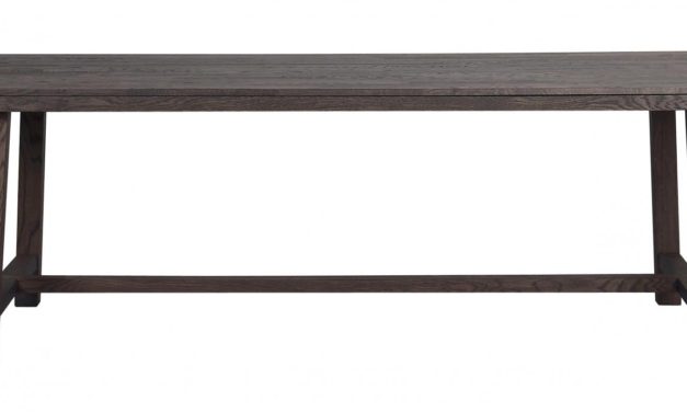 Brooklyn spisebord – røget eg m. udtræk (220×95)