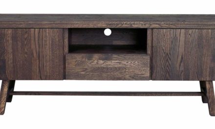 Brooklyn TV-bord – røget eg, m. 2 låger, 1 skuffe og 1 rum