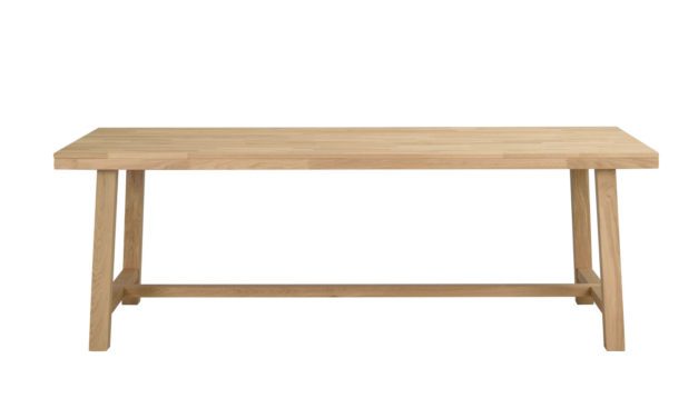 Brooklyn spisebord – børstet eg m. udtræk (220×95)