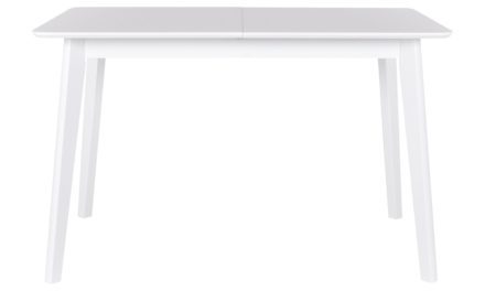 CANETT Tilde spisebord – hvid, incl. tillægsplade