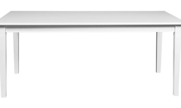 Wittskar spisebord – Hvidt træ, 180×90