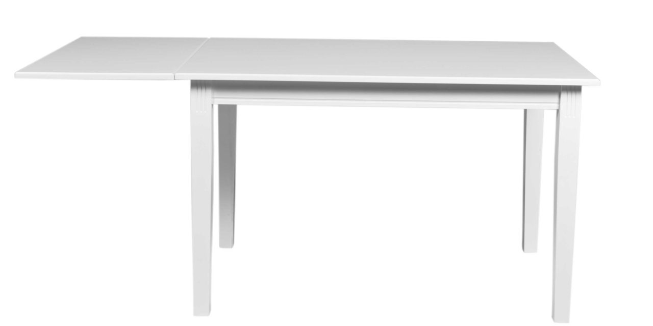 Wittskar klapbord – Hvidt træ, 120-165