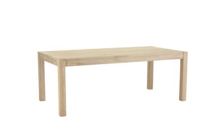 Texas spisebord 180cm i sæbebehandlet eg