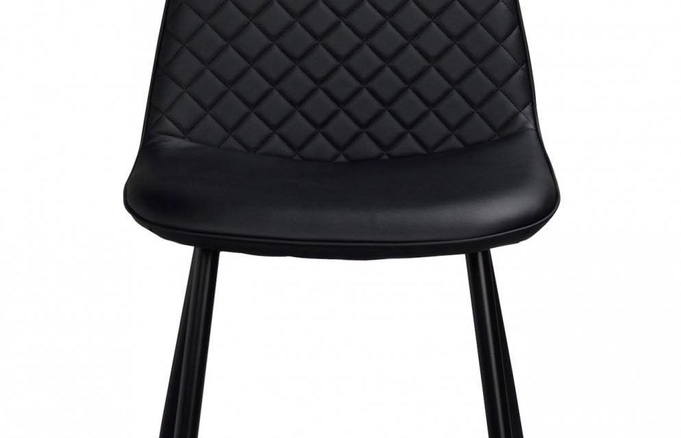 Aston spisebordsstol – sort PU læder