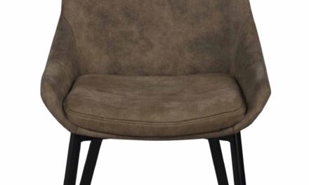 Sierra spisebordsstol – Brunt stof, m. metal stel