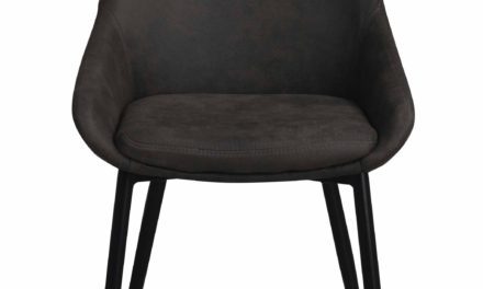 Sierra spisebordsstol – Mørkegråt stof, m. metal stel