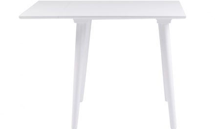 Lotta spisebord – hvid m. klap, kvadratisk (80×80+25)