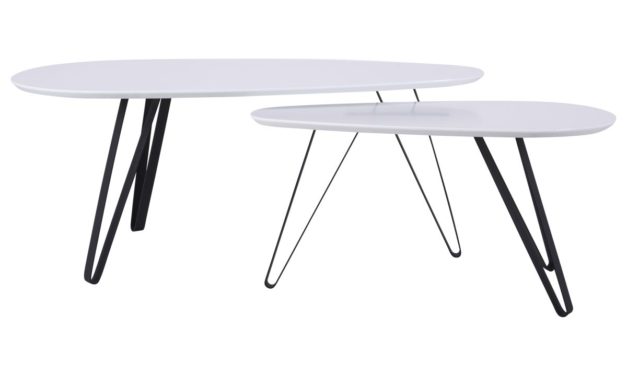 CANETT Molly sofabord – Dråbeformet (Sæt 2/stk)