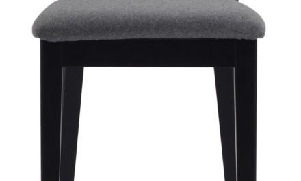 Dylan barstol – sort eg, grå stofhynde