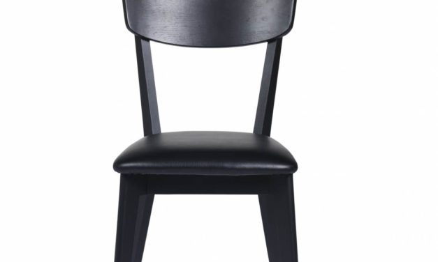 Kelly spisebordsstol – sort eg/sort kunstlæder