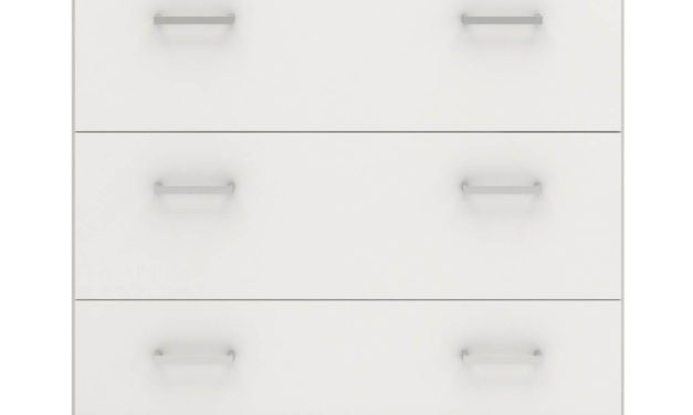 Space kommode 3 skuffer Hvid