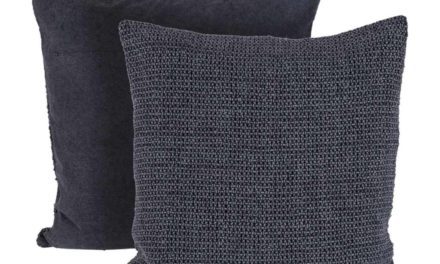 CANETT Chandra pude – mørkegrå stof, håndlavet