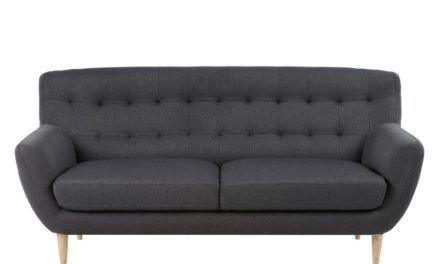 Oswald mørkegrå 3 personers sofa