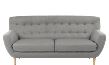 Oswald lysegrå 3 personers sofa